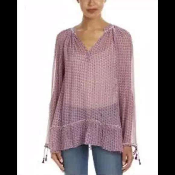 CALYPSO ST. BARTH Tunic SERMI Silk Blouse Bikini Cover-Up S Small Janeiro - Picture 6 of 9